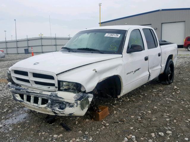 1B7HL2AX61S240323 - 2001 DODGE DAKOTA QUA WHITE photo 2