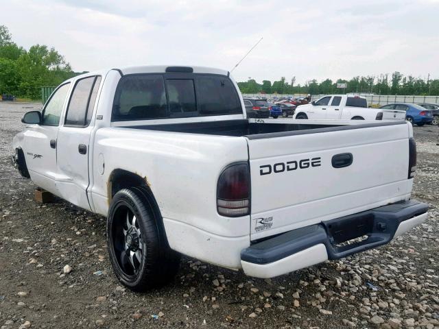 1B7HL2AX61S240323 - 2001 DODGE DAKOTA QUA WHITE photo 3