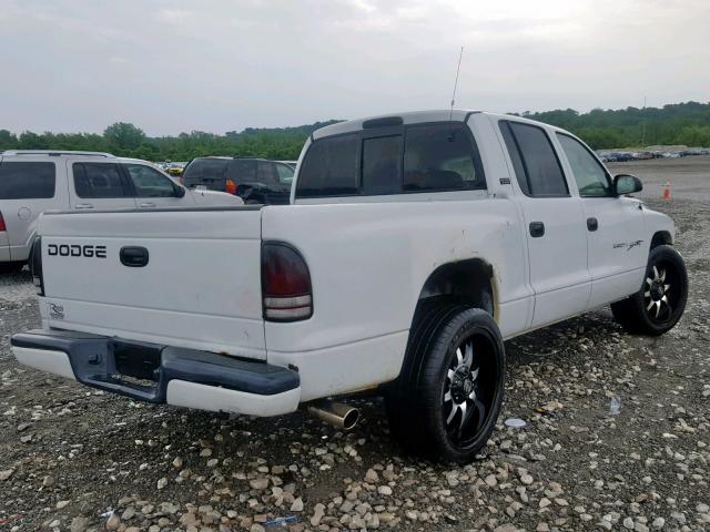 1B7HL2AX61S240323 - 2001 DODGE DAKOTA QUA WHITE photo 4