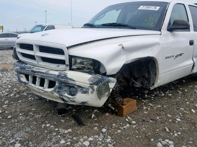 1B7HL2AX61S240323 - 2001 DODGE DAKOTA QUA WHITE photo 9