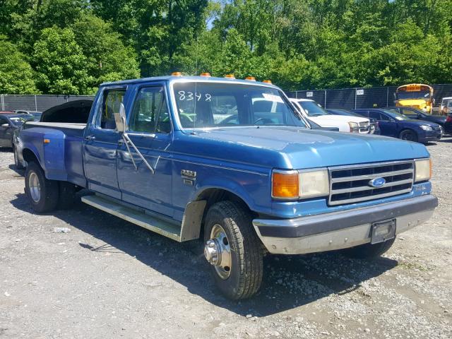 2FTJW35MXMCA22456 - 1991 FORD F350 BLUE photo 1