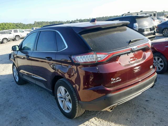 2FMPK3J92JBB19011 - 2018 FORD EDGE SEL MAROON photo 3