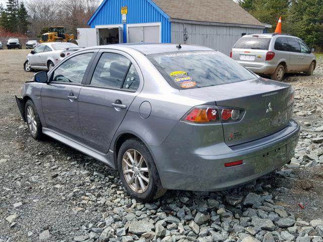 JA32U2FU9FU605332 - 2015 MITSUBISHI LANCER ES GRAY photo 3