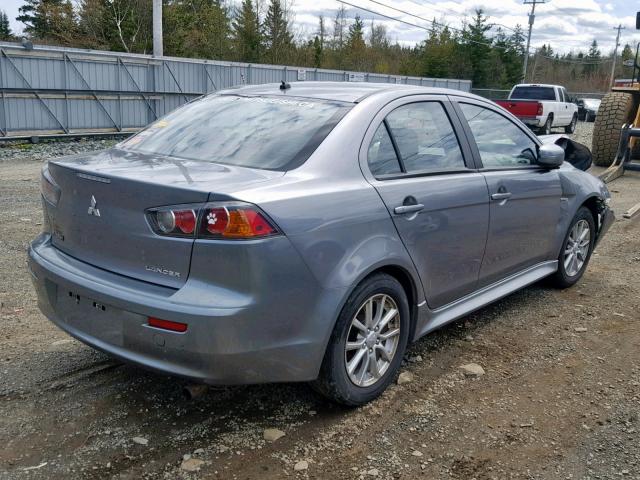 JA32U2FU9FU605332 - 2015 MITSUBISHI LANCER ES GRAY photo 4