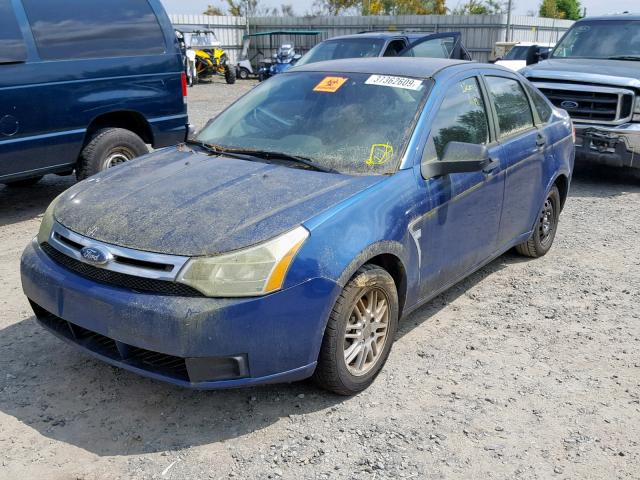 1FAHP35N78W116850 - 2008 FORD FOCUS SE BLUE photo 2