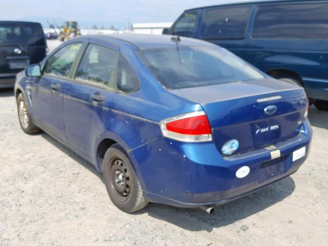 1FAHP35N78W116850 - 2008 FORD FOCUS SE BLUE photo 3