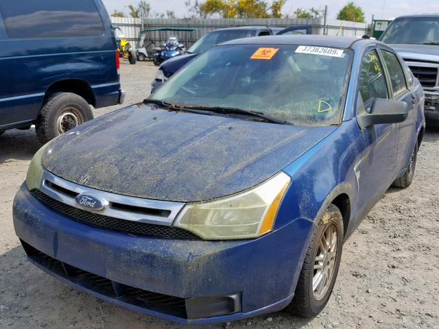 1FAHP35N78W116850 - 2008 FORD FOCUS SE BLUE photo 9