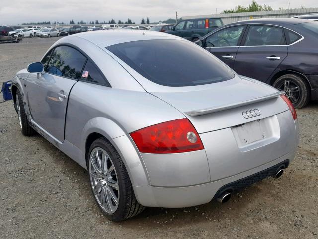 TRUWT28N111004816 - 2001 AUDI TT QUATTRO SILVER photo 3