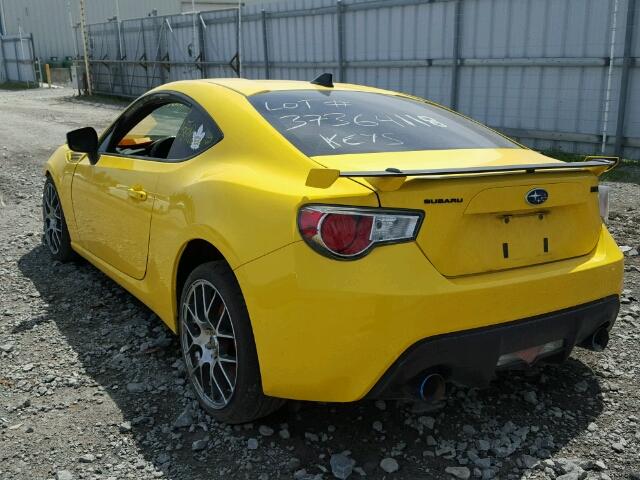 JF1ZCAC17H9601721 - 2017 SUBARU BRZ 2.0 LI YELLOW photo 3