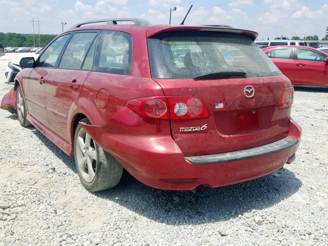 1YVHP82D955M26450 - 2005 MAZDA 6 S RED photo 3