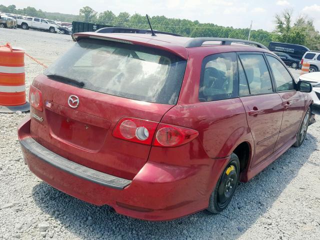 1YVHP82D955M26450 - 2005 MAZDA 6 S RED photo 4