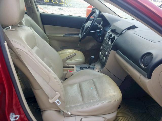 1YVHP82D955M26450 - 2005 MAZDA 6 S RED photo 5