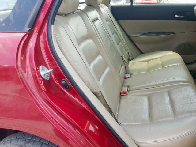 1YVHP82D955M26450 - 2005 MAZDA 6 S RED photo 6