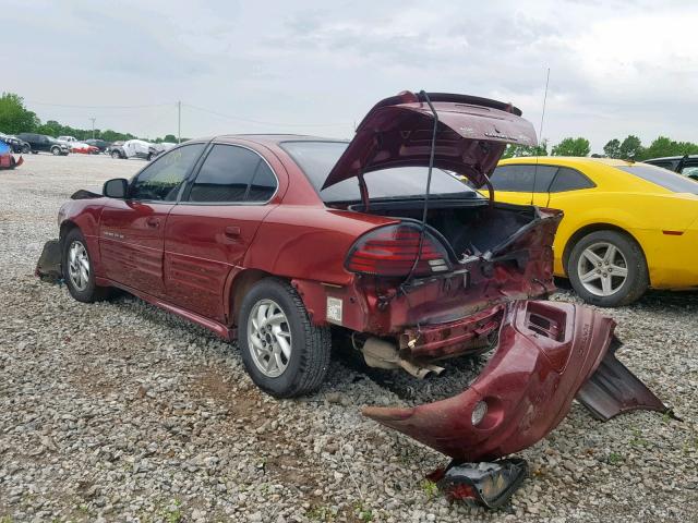 1G2NF52E41M655044 - 2001 PONTIAC GRAND AM S BURGUNDY photo 3
