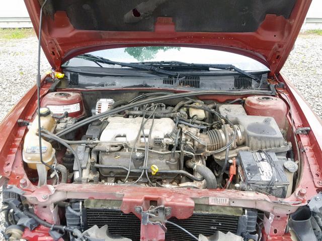 1G2NF52E41M655044 - 2001 PONTIAC GRAND AM S BURGUNDY photo 7