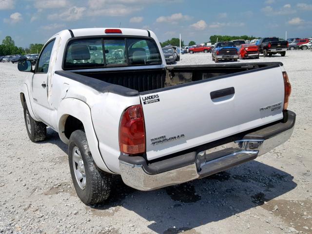 5TENX62N75Z073306 - 2005 TOYOTA TACOMA PRE WHITE photo 3