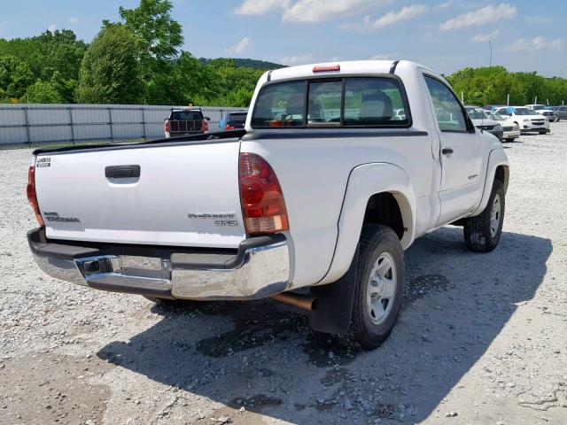 5TENX62N75Z073306 - 2005 TOYOTA TACOMA PRE WHITE photo 4