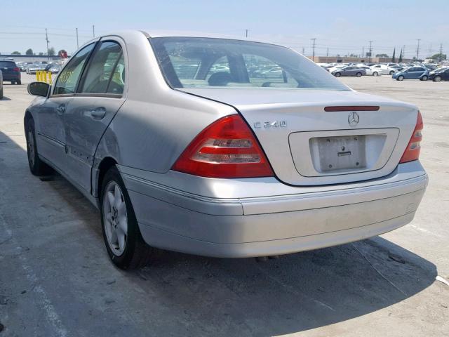 WDBRF61J53F358548 - 2003 MERCEDES-BENZ C 240 SILVER photo 3