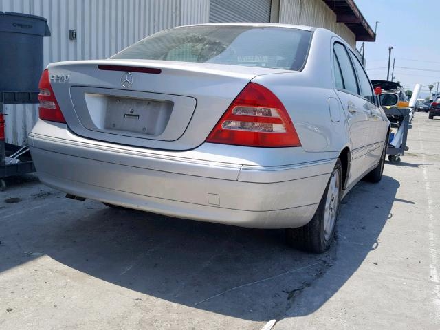 WDBRF61J53F358548 - 2003 MERCEDES-BENZ C 240 SILVER photo 4