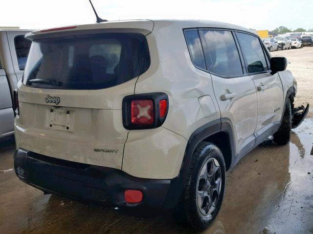ZACCJAAT6GPC73926 - 2016 JEEP RENEGADE S თეთრი ფოტო 4