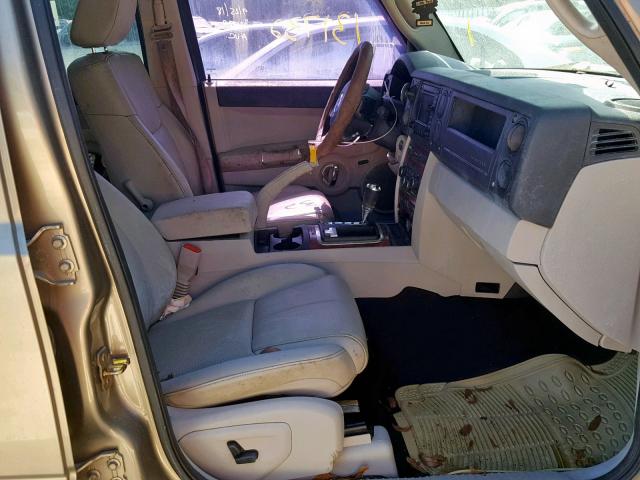 1J8HG58256C286106 - 2006 JEEP COMMANDER 金色 照片 5