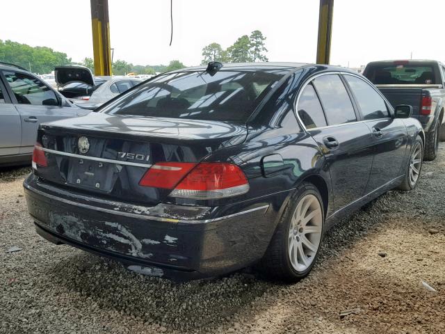 WBAHL83566DT04884 - 2006 BMW 750 I BLACK photo 4