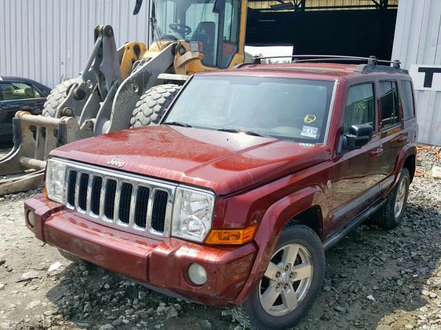 1J8HG48P87C635699 - 2007 JEEP COMMANDER RED photo 2