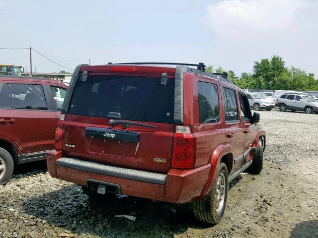 1J8HG48P87C635699 - 2007 JEEP COMMANDER RED photo 4
