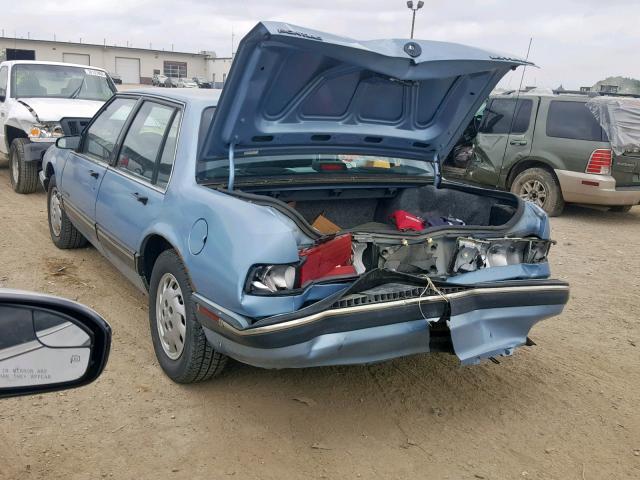 1G2HX54C6M1213877 - 1991 PONTIAC BONNEVILLE BLUE photo 3