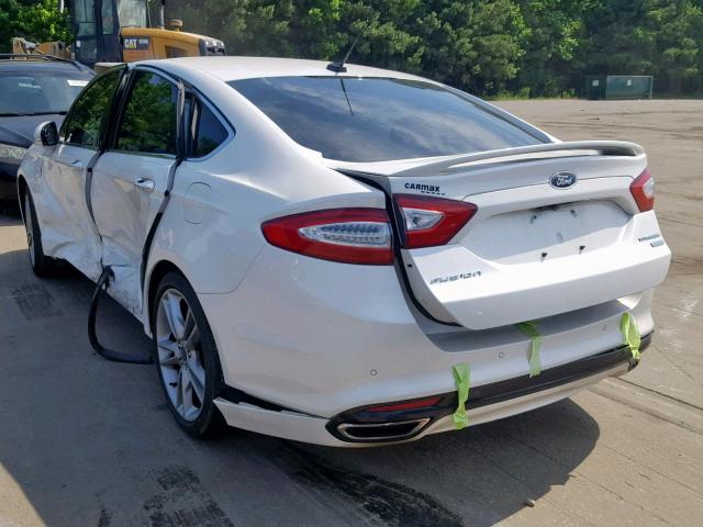 3FA6P0K94GR189138 - 2016 FORD FUSION TIT WHITE photo 3