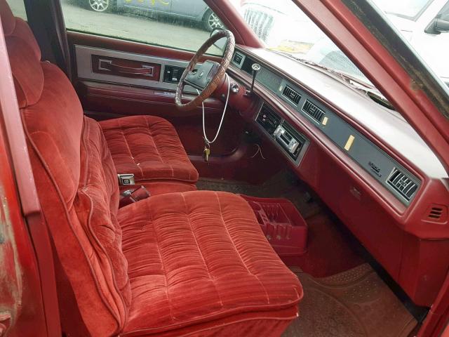 1G4HR5133HH408466 - 1987 BUICK LESABRE LI BURGUNDY photo 5