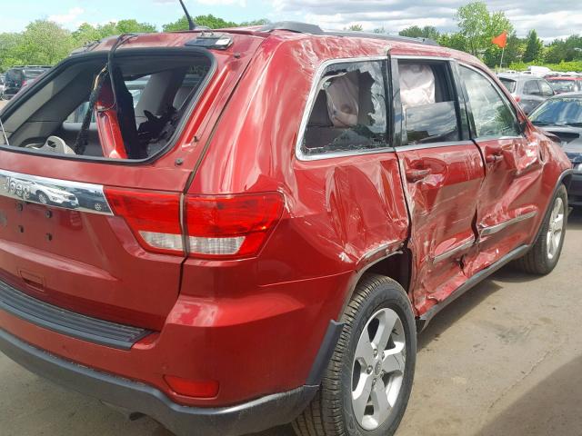 1J4RR4GG5BC703063 - 2011 JEEP GRAND CHER RED photo 9