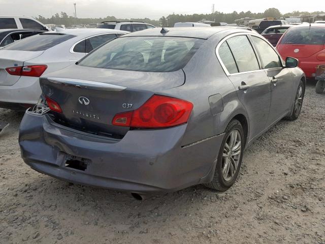 JN1CV6AP9CM627549 - 2012 INFINITI G37 BASE GRAY photo 4