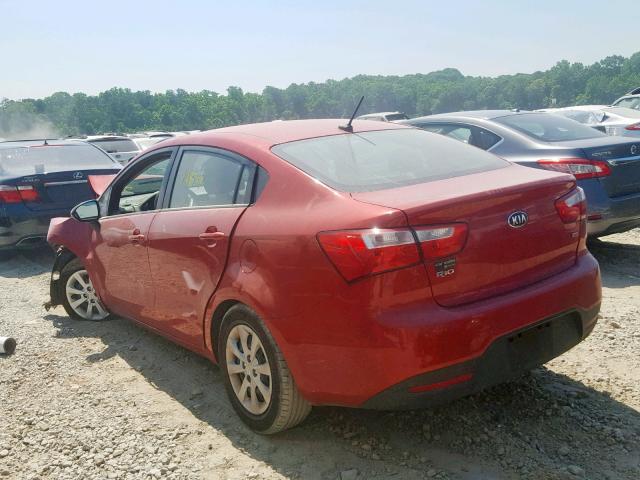 KNADM4A36E6346769 - 2014 KIA RIO LX RED photo 3