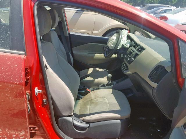 KNADM4A36E6346769 - 2014 KIA RIO LX RED photo 5