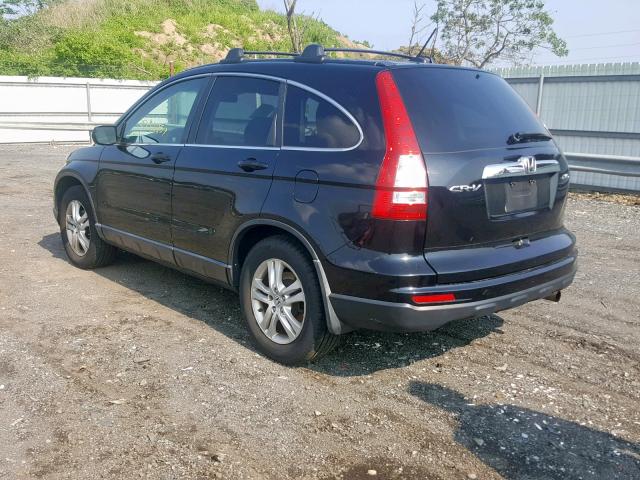 5J6RE4H77BL076652 - 2011 HONDA CR-V EXL BLACK photo 3