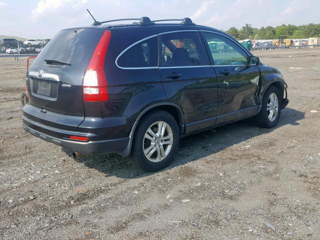 5J6RE4H77BL076652 - 2011 HONDA CR-V EXL BLACK photo 4