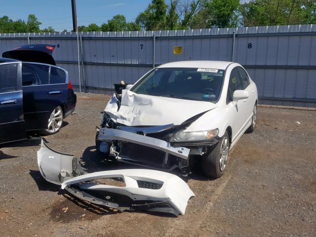 2HGFA1F52AH531893 - 2010 HONDA CIVIC LX WHITE photo 2