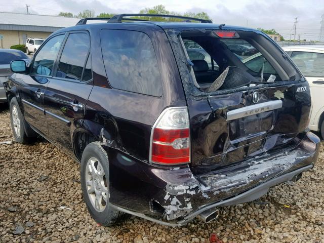 2HNYD18775H552350 - 2005 ACURA MDX TOURIN BLACK photo 3