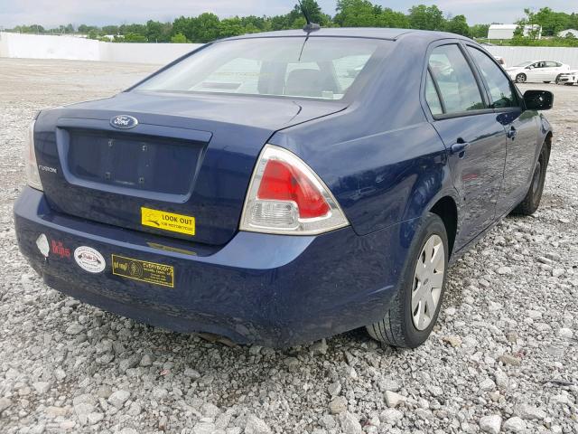 3FAHP06Z57R167264 - 2007 FORD FUSION S BLUE photo 4