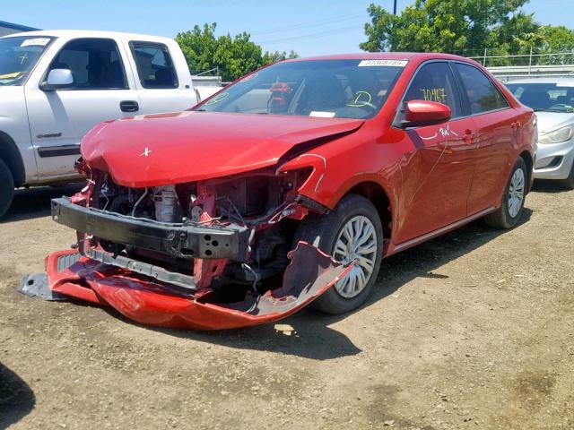 4T4BF1FK5ER441470 - 2014 TOYOTA CAMRY L RED photo 2