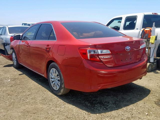 4T4BF1FK5ER441470 - 2014 TOYOTA CAMRY L RED photo 3