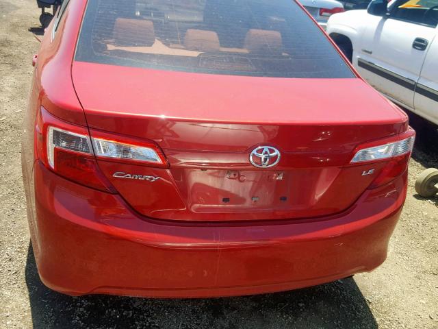 4T4BF1FK5ER441470 - 2014 TOYOTA CAMRY L RED photo 9