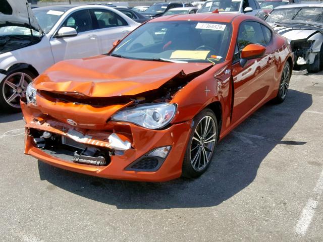 JF1ZNAA11D1722590 - 2013 TOYOTA SCION FR-S ORANGE photo 2