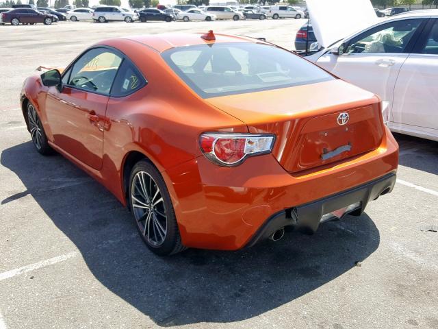 JF1ZNAA11D1722590 - 2013 TOYOTA SCION FR-S ORANGE photo 3