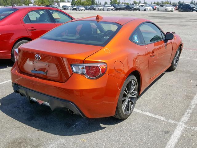 JF1ZNAA11D1722590 - 2013 TOYOTA SCION FR-S ORANGE photo 4