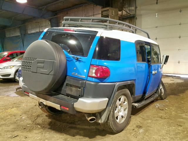 JTEBU11F870051080 - 2007 TOYOTA FJ CRUISER BLUE photo 4