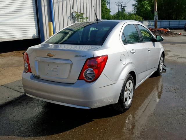 1G1JA5SH5E4196768 - 2014 CHEVROLET SONIC LS SILVER photo 4
