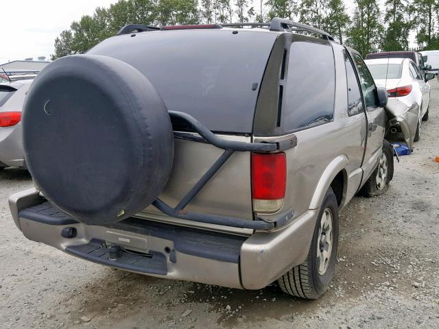 1GNCT18W61K150310 - 2001 CHEVROLET BLAZER SILVER photo 4