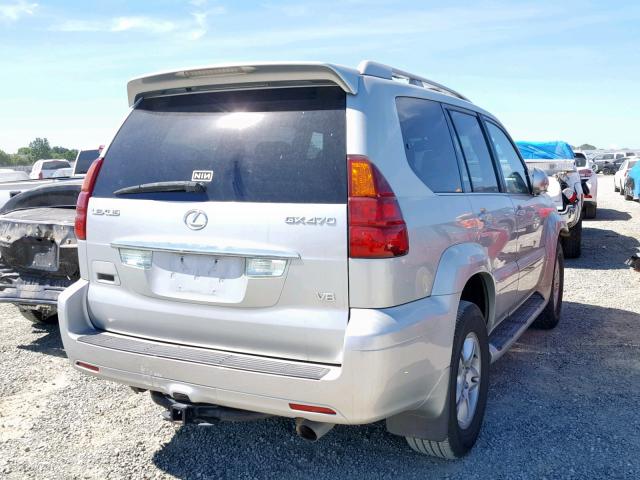 JTJBT20X030018055 - 2003 LEXUS GX 470 SILVER photo 4